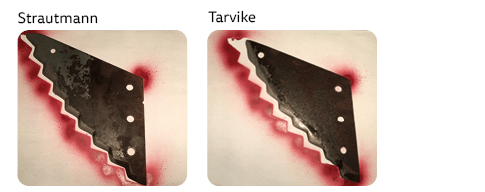 Strautmannin terä ja tarviketerä.
